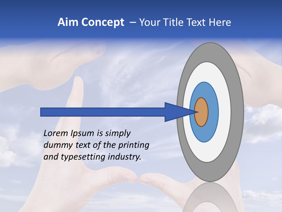 A Group Of Hands Reaching Up Into The Sky PowerPoint Template