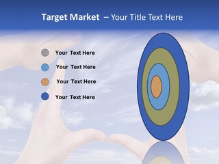 A Group Of Hands Reaching Up Into The Sky PowerPoint Template