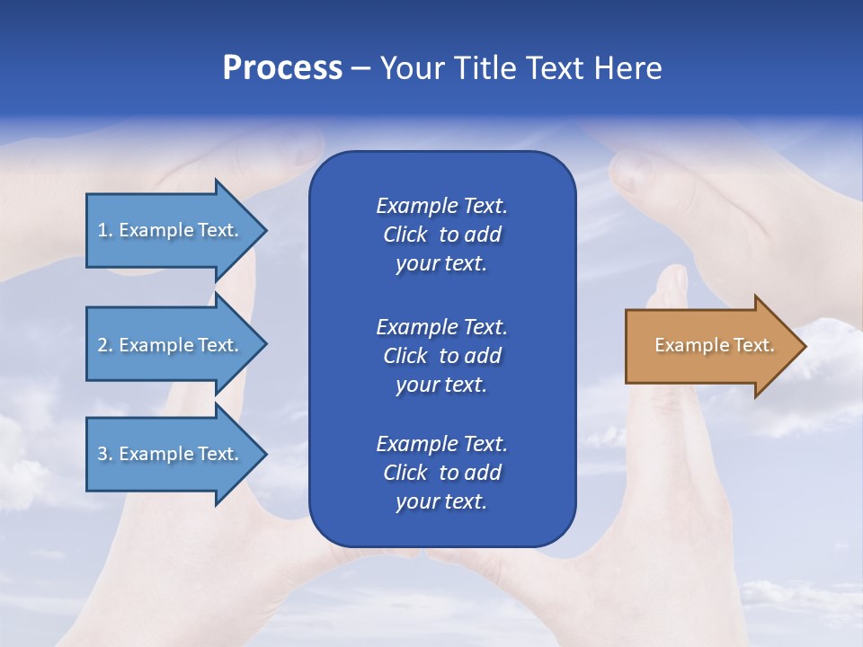 A Group Of Hands Reaching Up Into The Sky PowerPoint Template