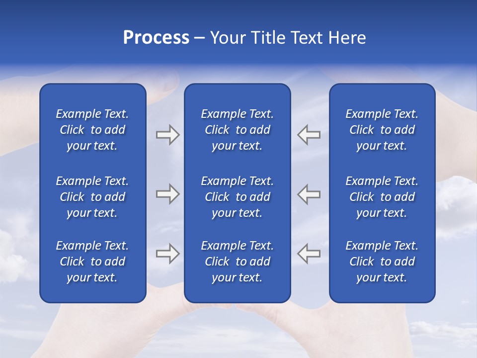 A Group Of Hands Reaching Up Into The Sky PowerPoint Template