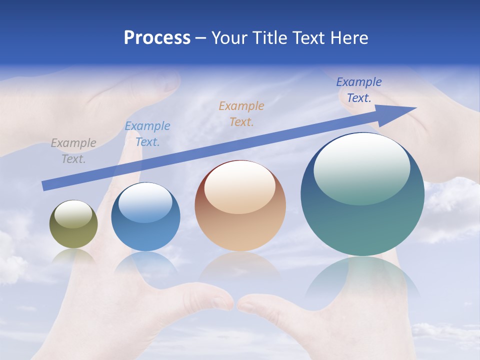 A Group Of Hands Reaching Up Into The Sky PowerPoint Template