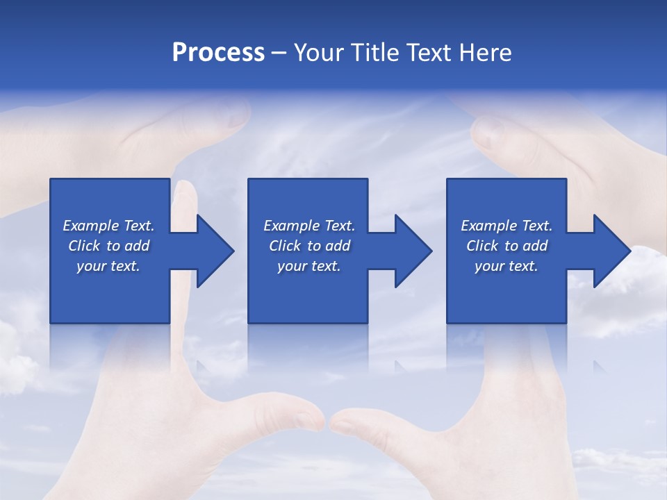 A Group Of Hands Reaching Up Into The Sky PowerPoint Template