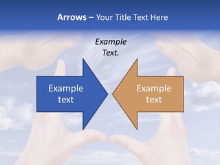 A Group Of Hands Reaching Up Into The Sky PowerPoint Template