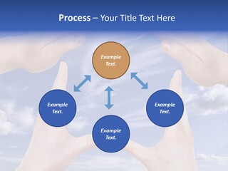 A Group Of Hands Reaching Up Into The Sky PowerPoint Template