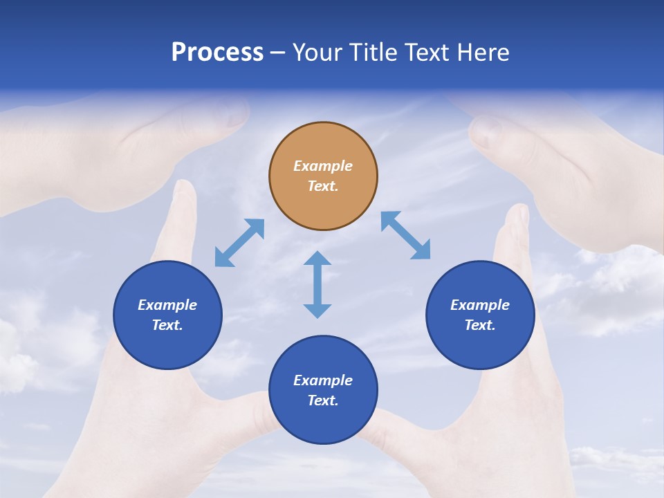 A Group Of Hands Reaching Up Into The Sky PowerPoint Template
