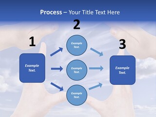 A Group Of Hands Reaching Up Into The Sky PowerPoint Template