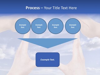 A Group Of Hands Reaching Up Into The Sky PowerPoint Template