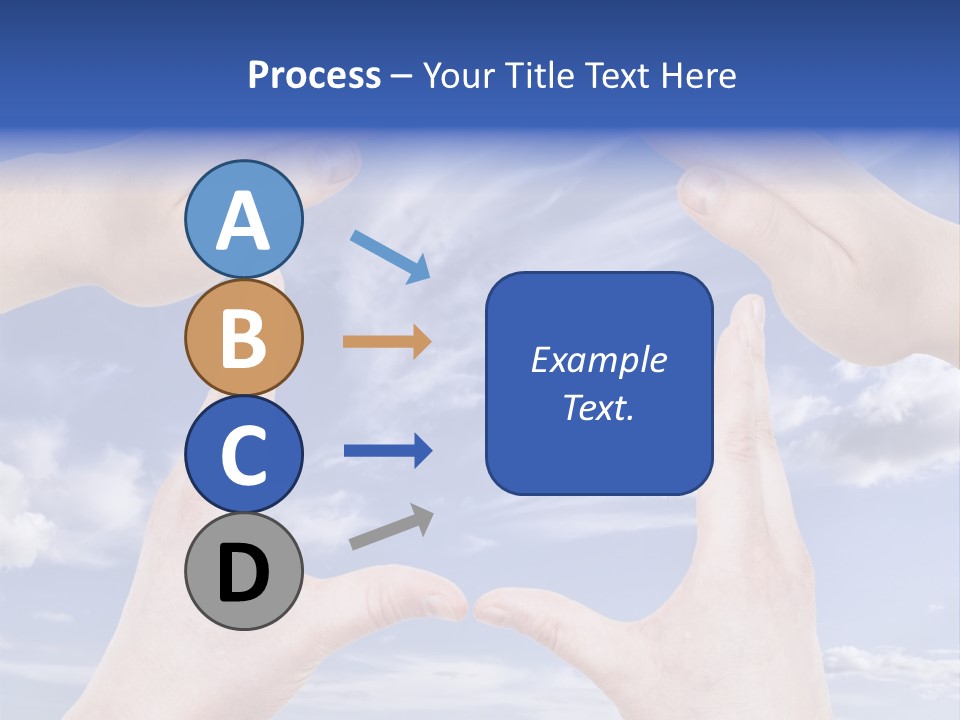 A Group Of Hands Reaching Up Into The Sky PowerPoint Template