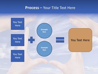 A Group Of Hands Reaching Up Into The Sky PowerPoint Template