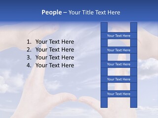 A Group Of Hands Reaching Up Into The Sky PowerPoint Template