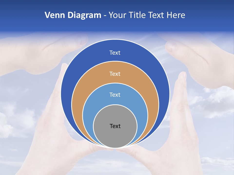 A Group Of Hands Reaching Up Into The Sky PowerPoint Template