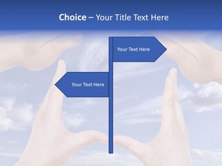 A Group Of Hands Reaching Up Into The Sky PowerPoint Template