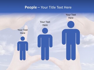 A Group Of Hands Reaching Up Into The Sky PowerPoint Template