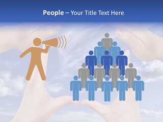 A Group Of Hands Reaching Up Into The Sky PowerPoint Template