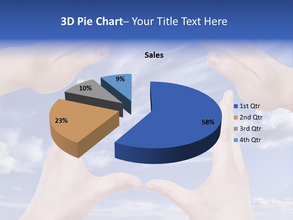 A Group Of Hands Reaching Up Into The Sky PowerPoint Template
