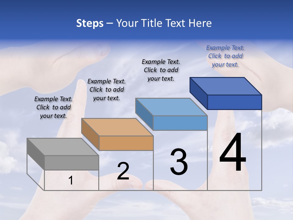 A Group Of Hands Reaching Up Into The Sky PowerPoint Template