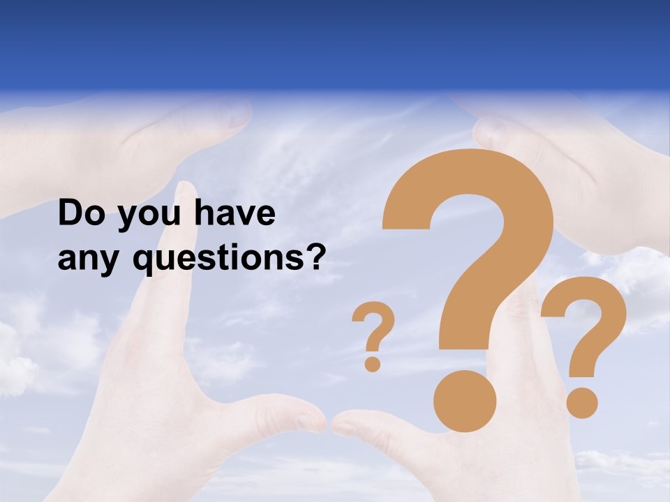 A Group Of Hands Reaching Up Into The Sky PowerPoint Template
