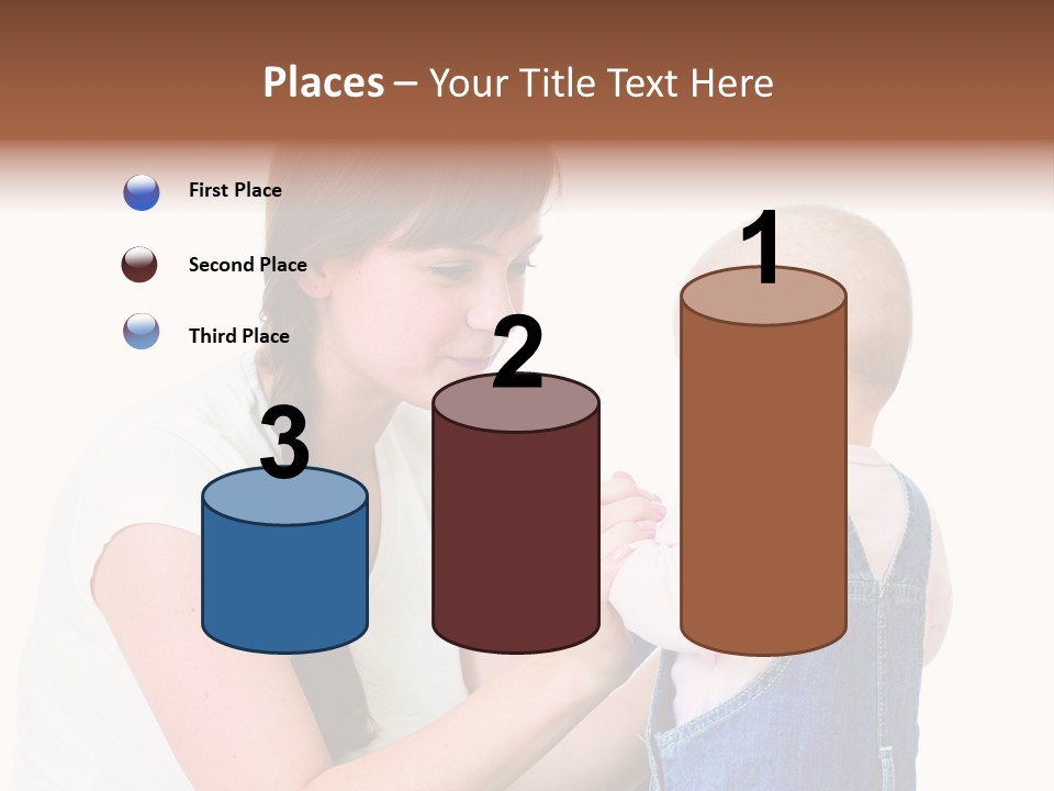 Looking Girl Holding PowerPoint Template