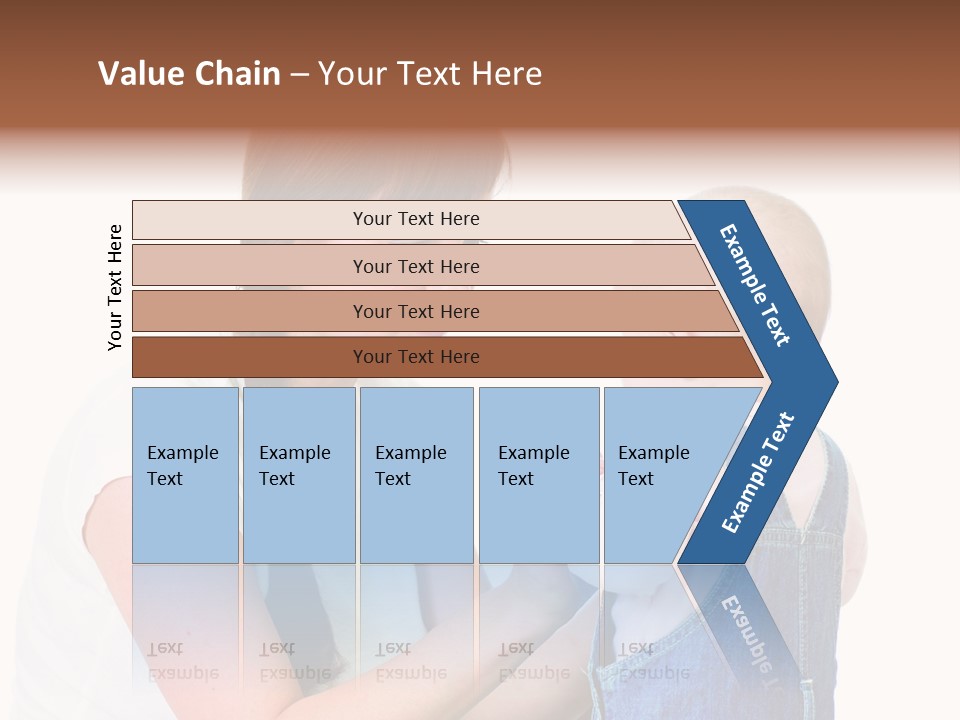 Looking Girl Holding PowerPoint Template