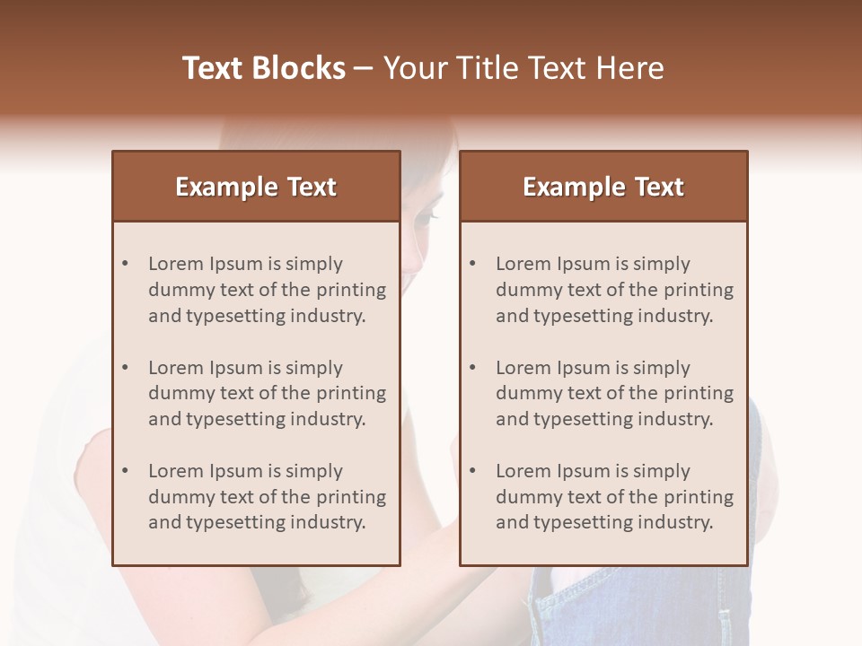 Looking Girl Holding PowerPoint Template