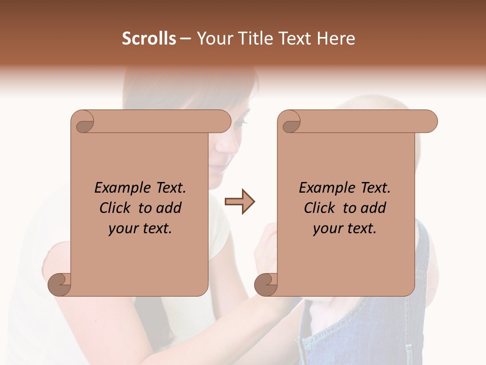 Looking Girl Holding PowerPoint Template