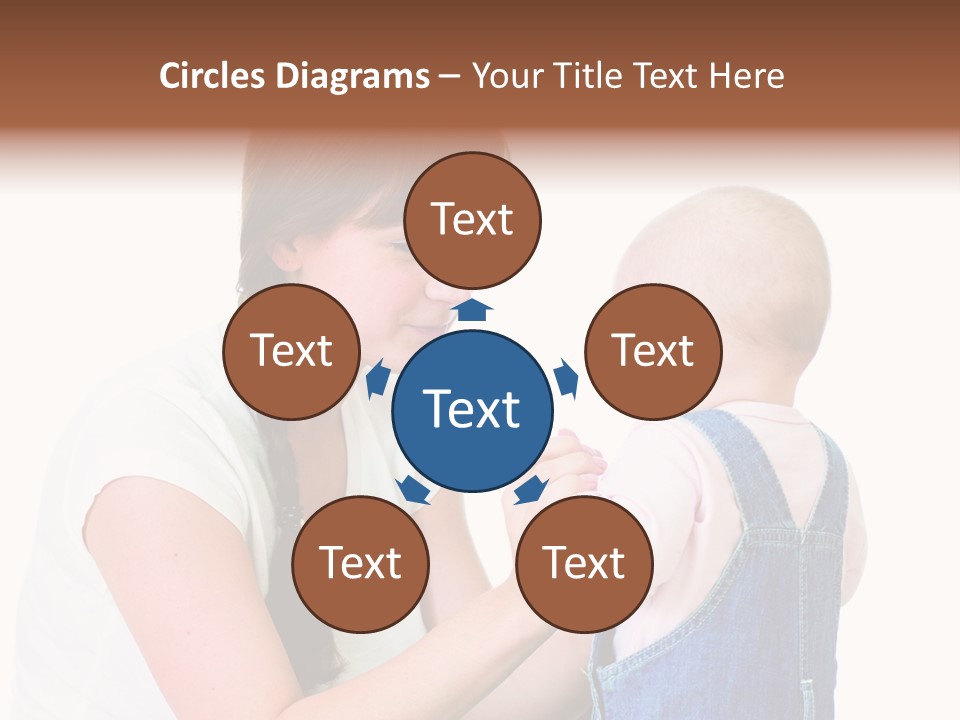 Looking Girl Holding PowerPoint Template