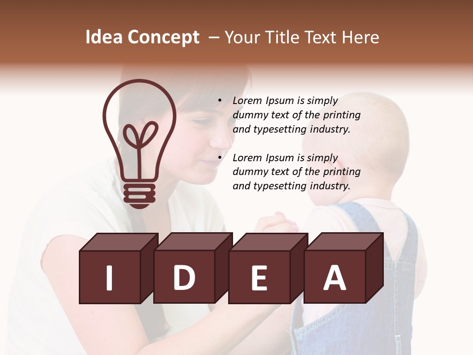 Looking Girl Holding PowerPoint Template