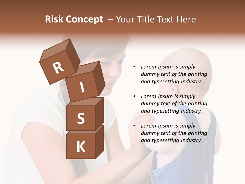 Looking Girl Holding PowerPoint Template