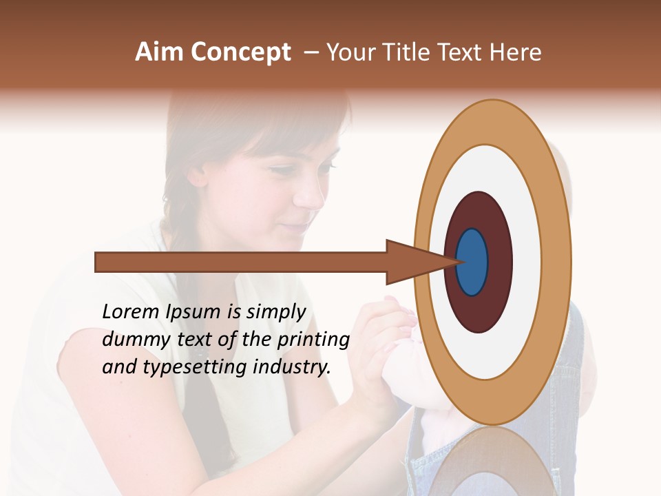 Looking Girl Holding PowerPoint Template