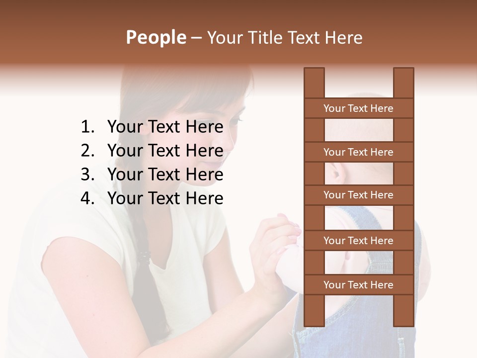 Looking Girl Holding PowerPoint Template