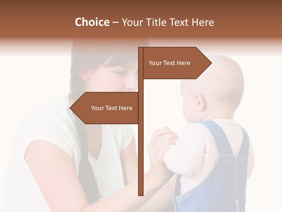 Looking Girl Holding PowerPoint Template