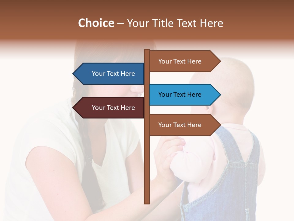 Looking Girl Holding PowerPoint Template