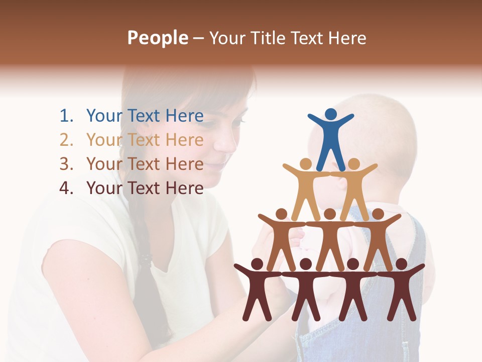 Looking Girl Holding PowerPoint Template