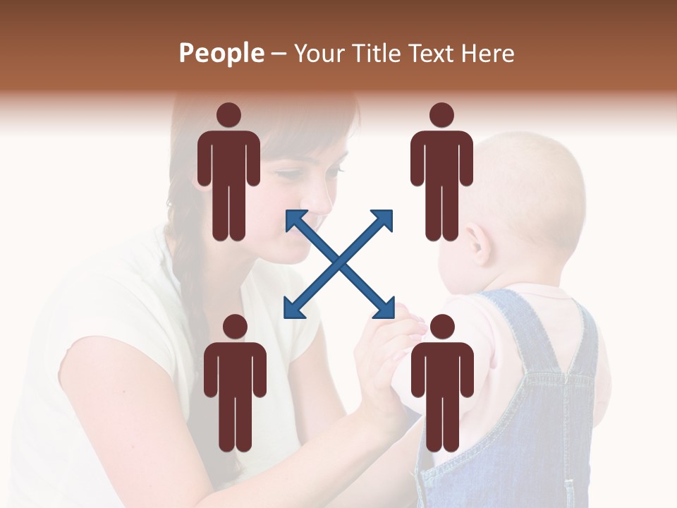 Looking Girl Holding PowerPoint Template