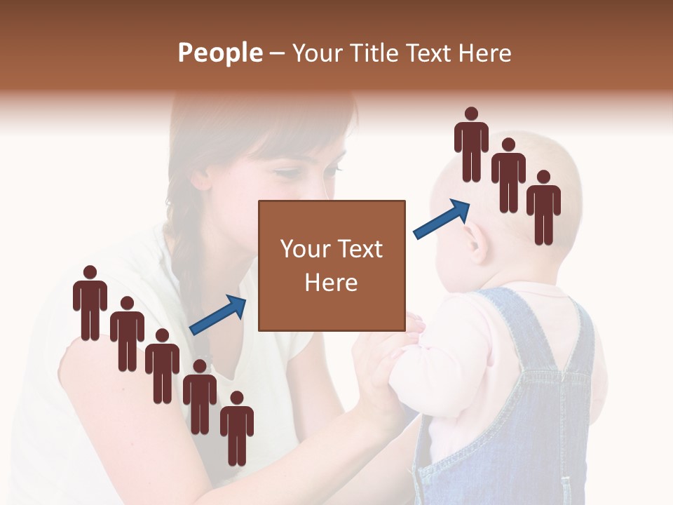 Looking Girl Holding PowerPoint Template