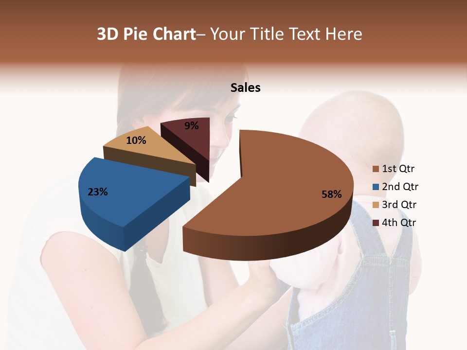 Looking Girl Holding PowerPoint Template