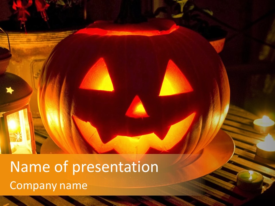 Horror Photography Lantern PowerPoint Template