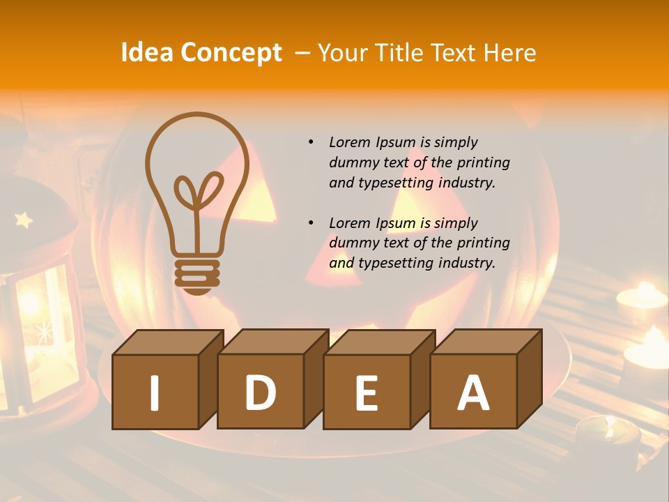Horror Photography Lantern PowerPoint Template