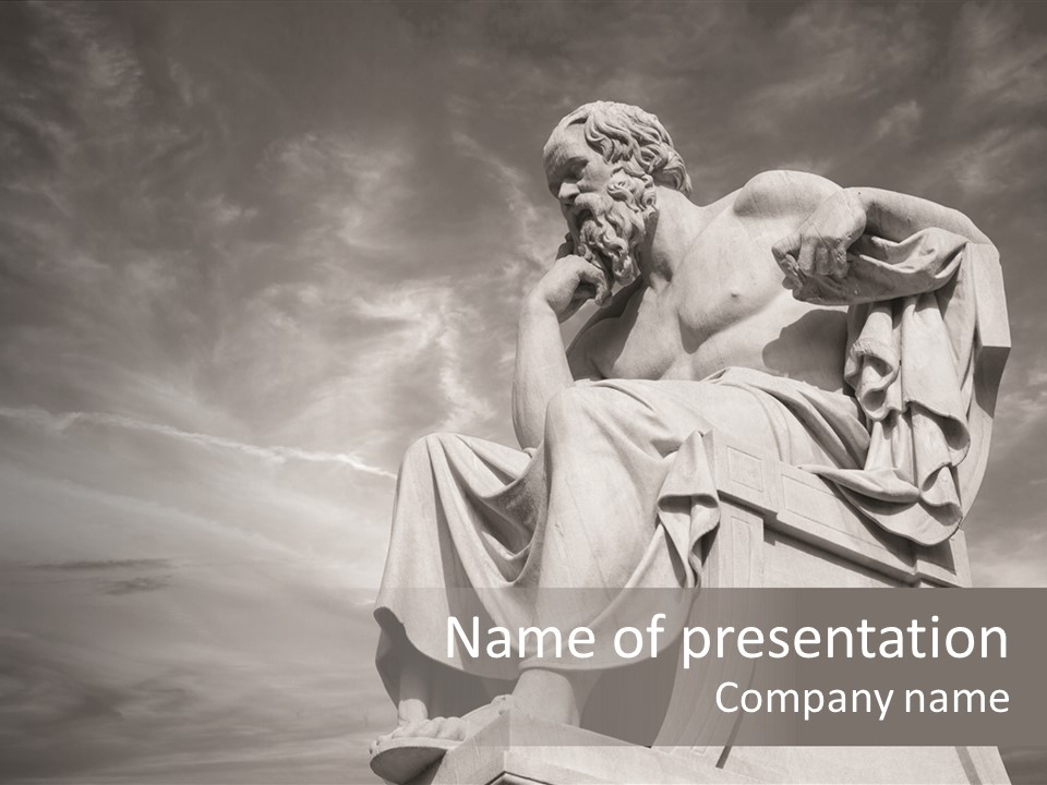 Classical Ruins Statue PowerPoint Template