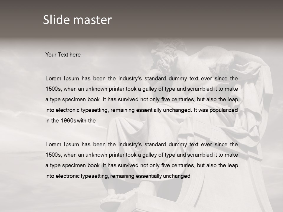 Classical Ruins Statue PowerPoint Template