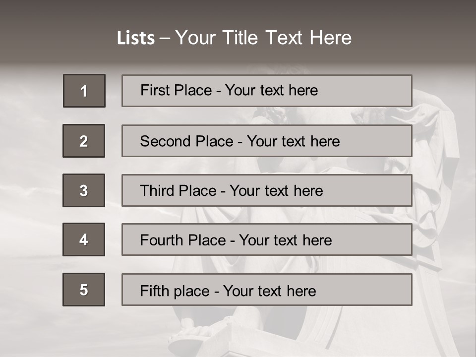 Classical Ruins Statue PowerPoint Template