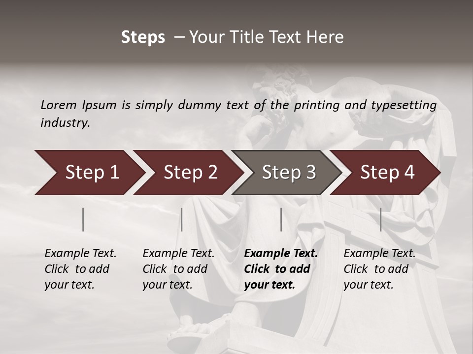 Classical Ruins Statue PowerPoint Template