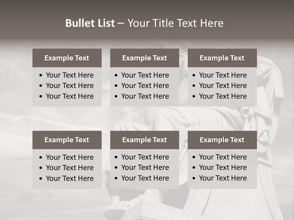 Classical Ruins Statue PowerPoint Template