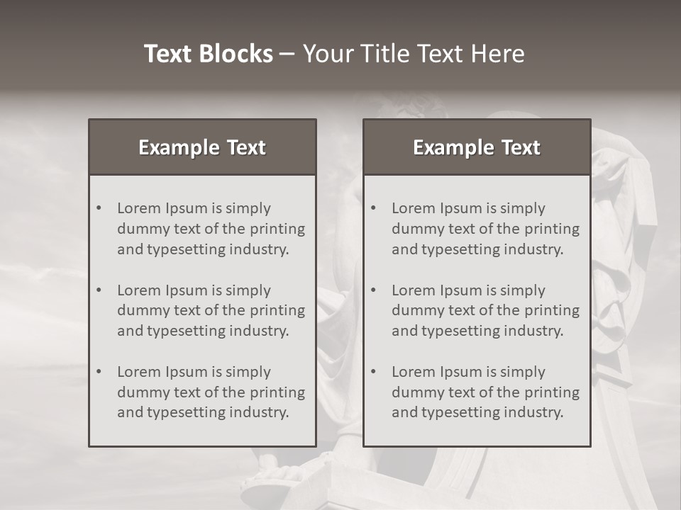 Classical Ruins Statue PowerPoint Template