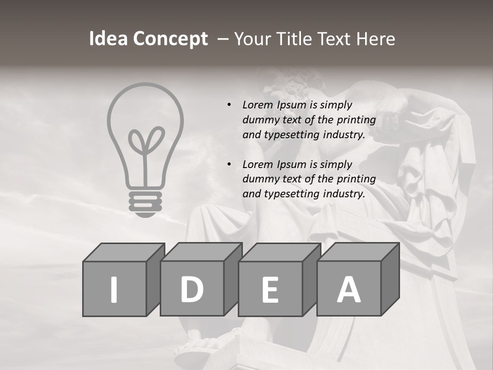 Classical Ruins Statue PowerPoint Template