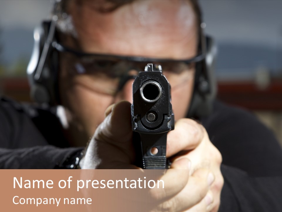 Police Bulls Eye Military PowerPoint Template