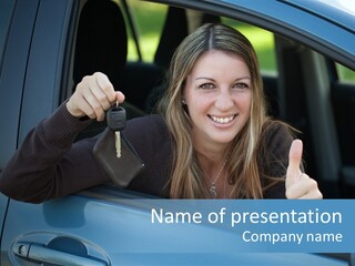 Automobile Cheerful Laugh PowerPoint Template