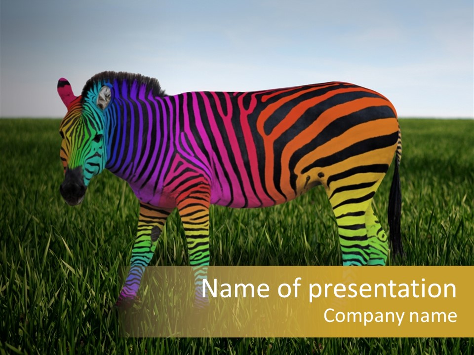 Fauna Zoo Standing PowerPoint Template