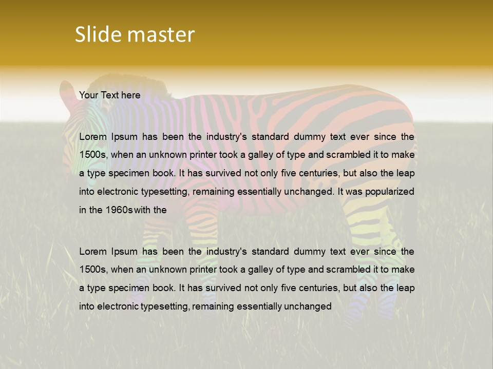 Fauna Zoo Standing PowerPoint Template