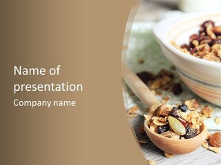 Nuts Healthy Food Oats PowerPoint Template